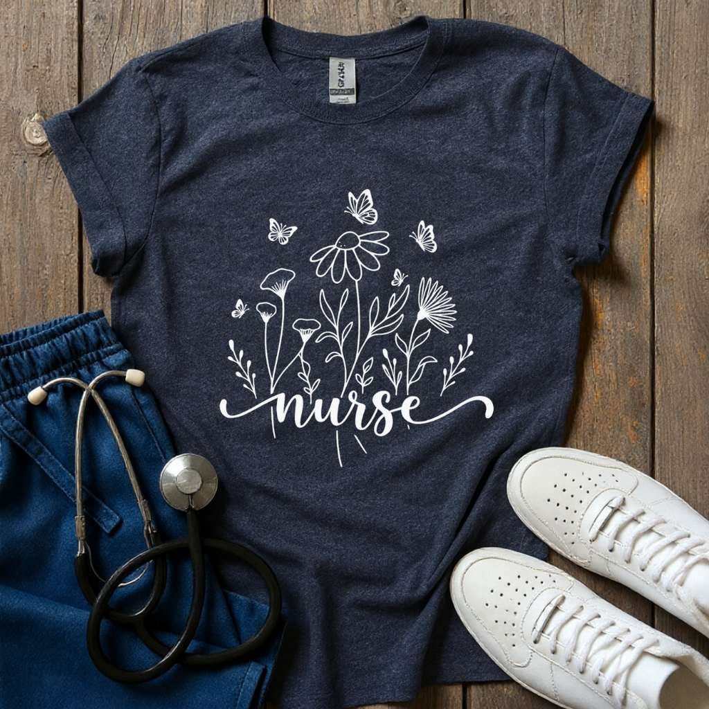 Flowers and Butterflies T-Shirt