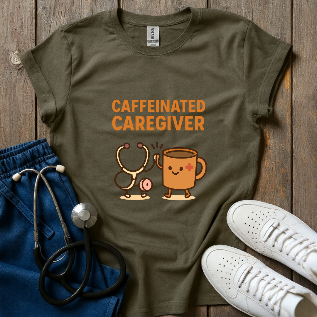 Caffeinated Caregiver T-Shirt