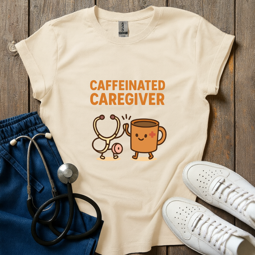 Caffeinated Caregiver T-Shirt