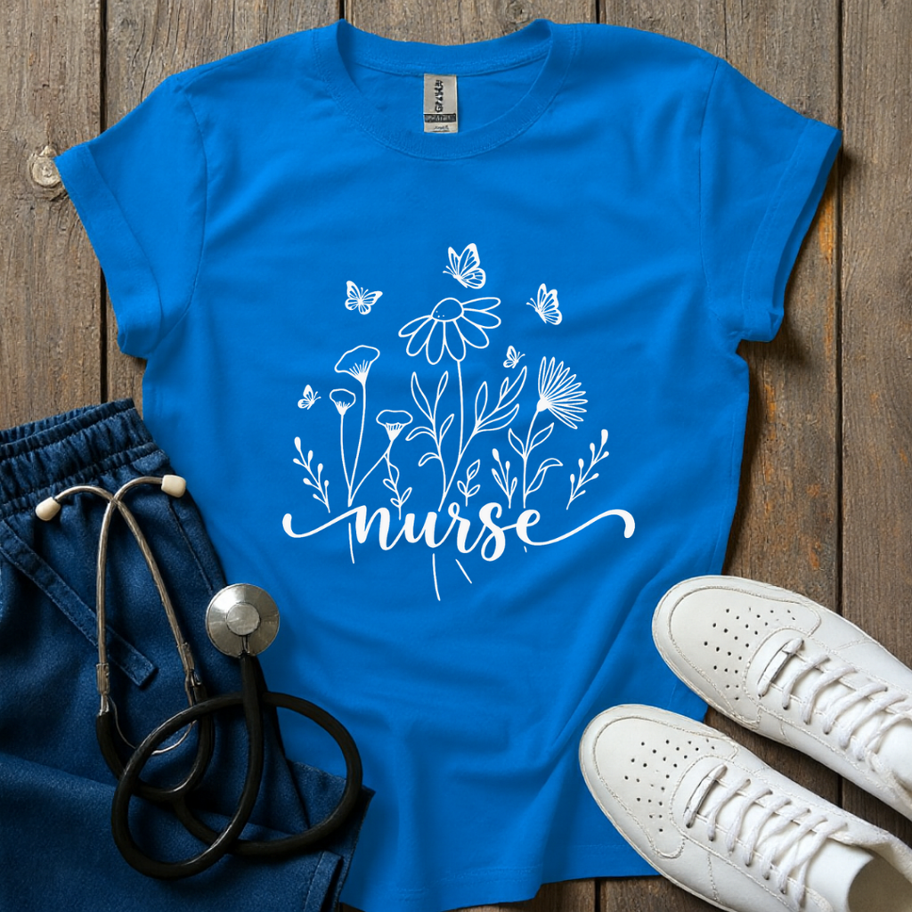 Flowers and Butterflies T-Shirt