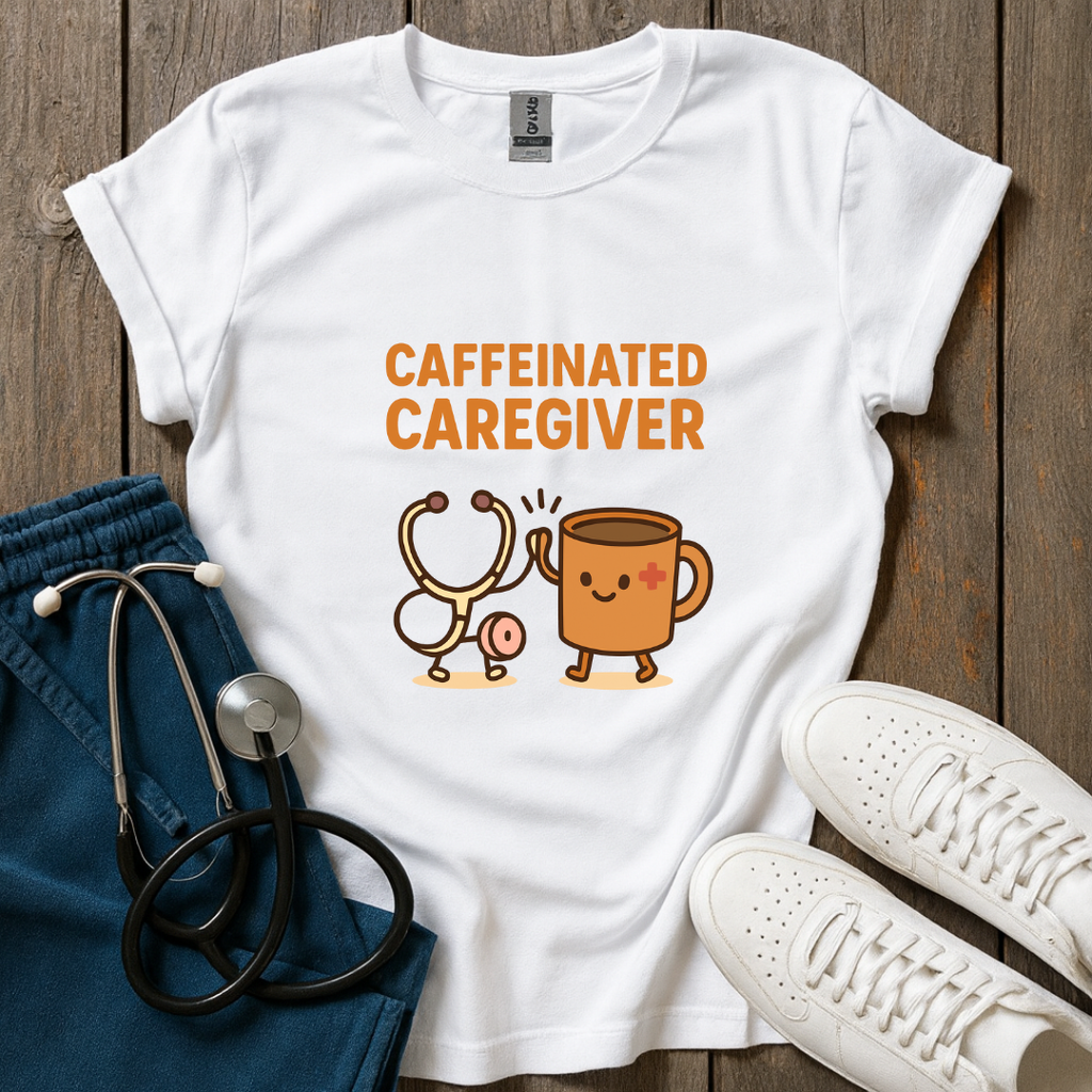 Caffeinated Caregiver T-Shirt