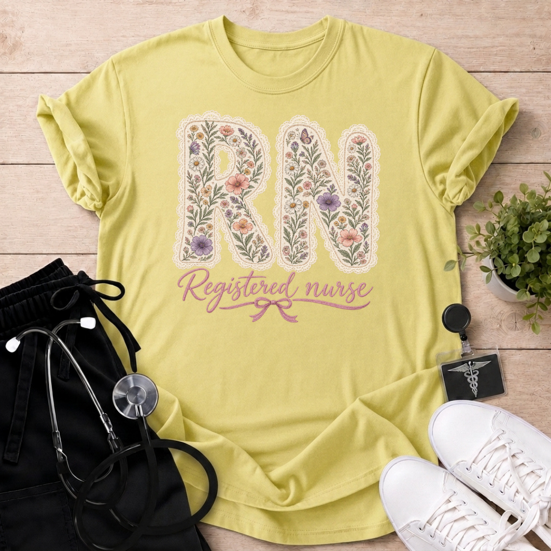 Floral Lace RN T-Shirt