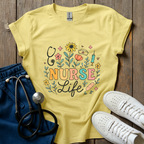 Floral Nurse Life T-Shirt
