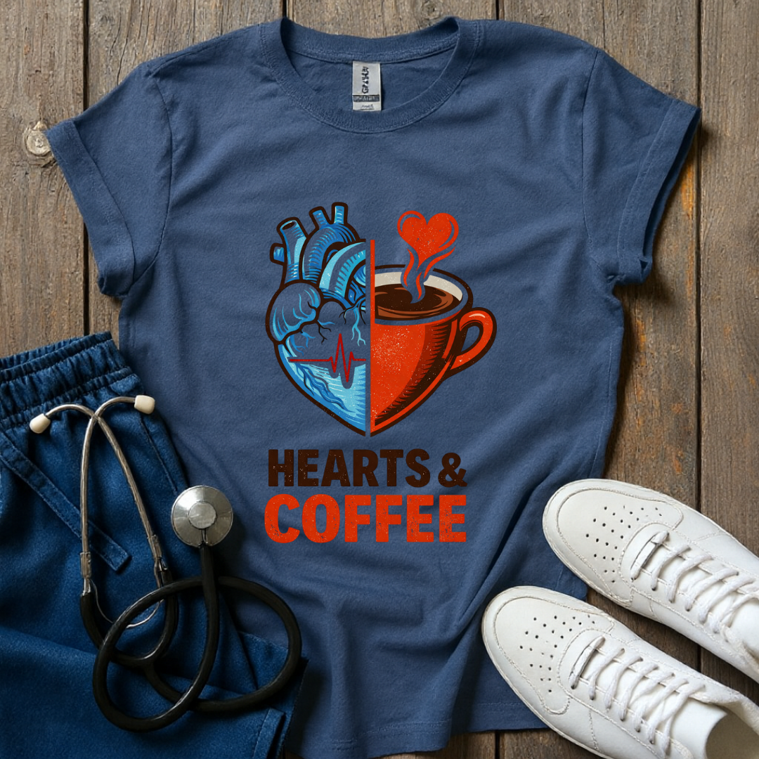 Hearts And Coffee T-Shirt