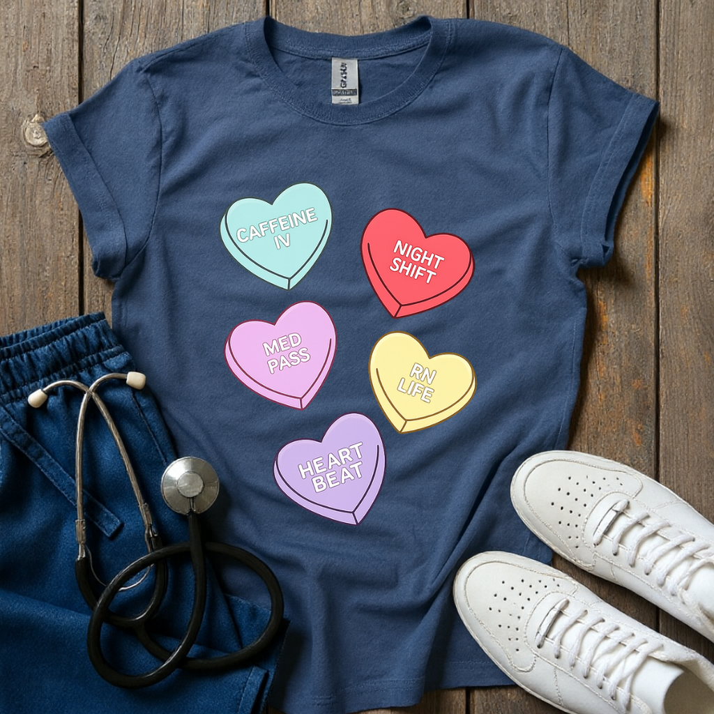 Nurse Candy Hearts T-Shirt