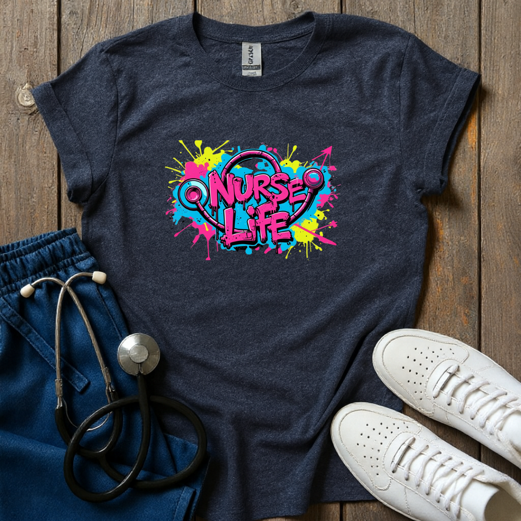 Nurse Life Graffiti T-Shirt
