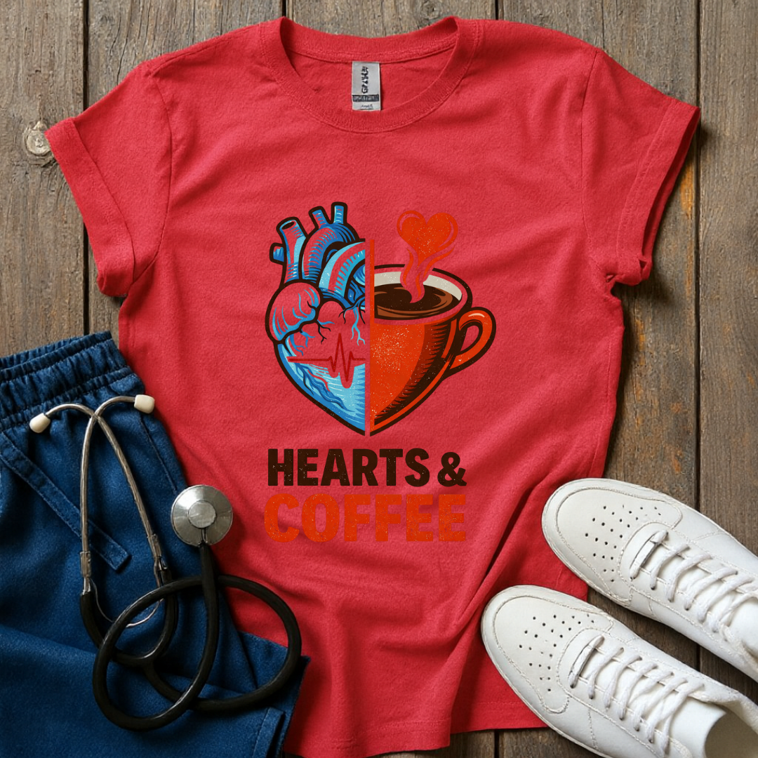 Hearts And Coffee T-Shirt