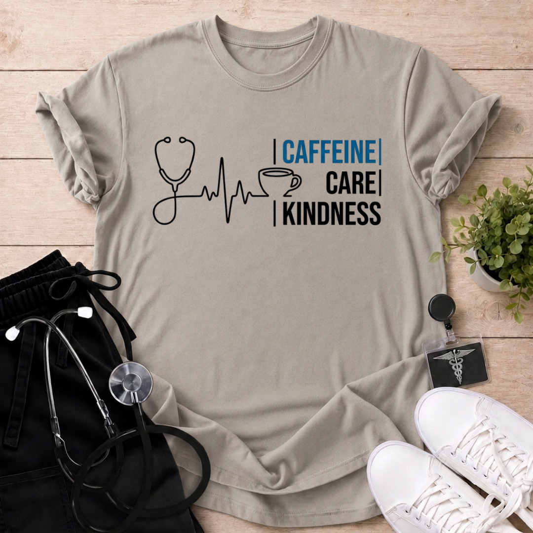 Caffeine Care Kindness T-Shirt