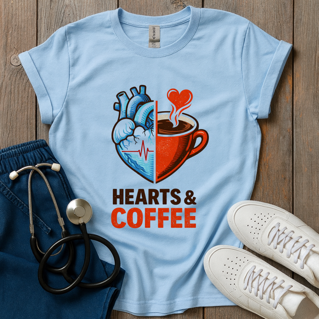 Hearts And Coffee T-Shirt