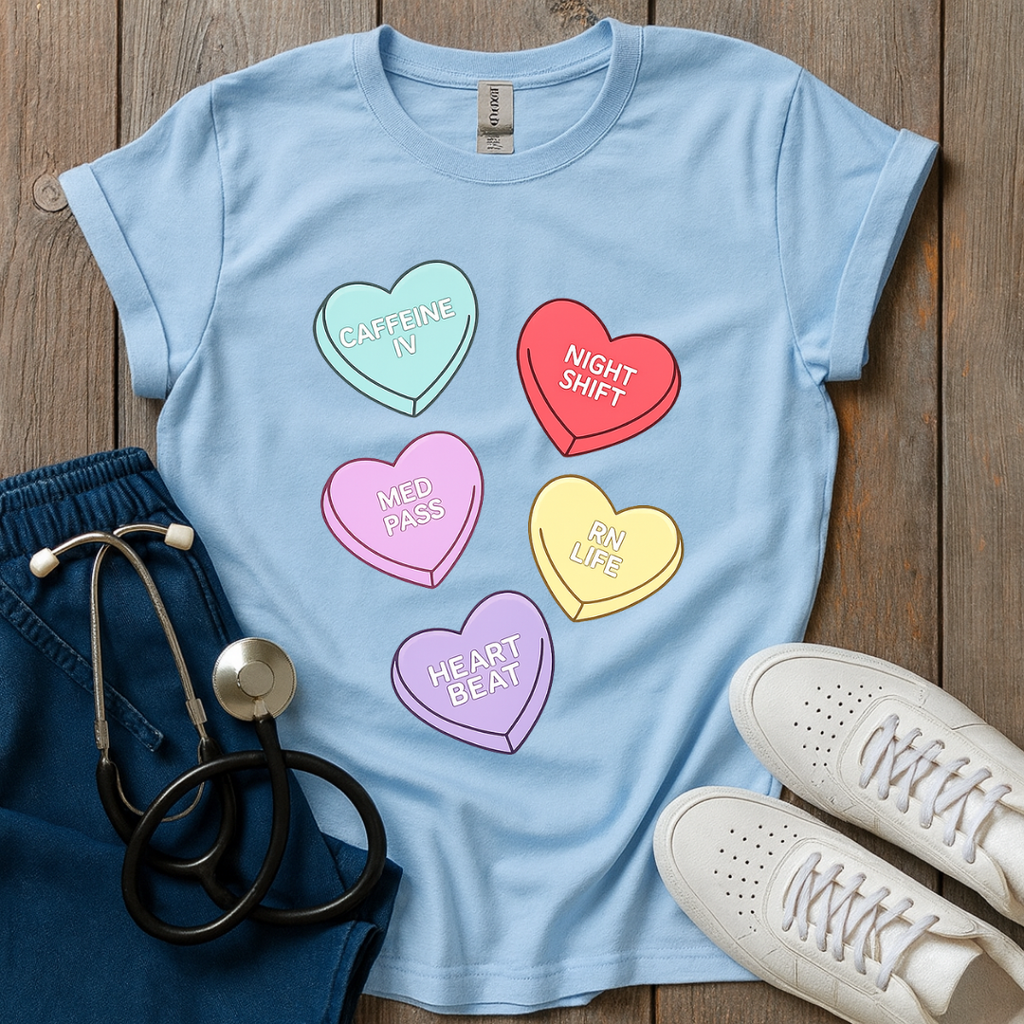 Nurse Candy Hearts T-Shirt