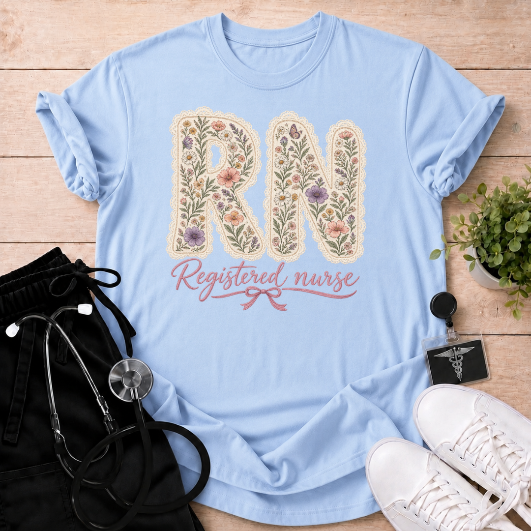 Floral Lace RN T-Shirt