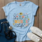 Floral Nurse Life T-Shirt