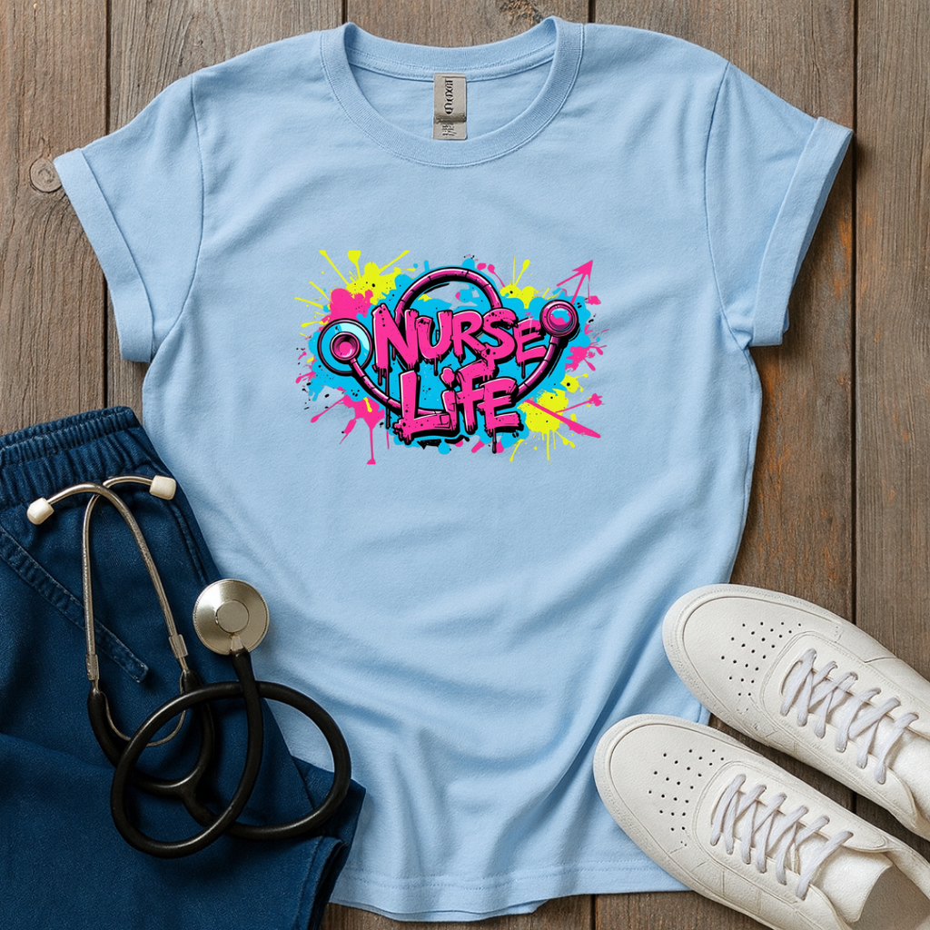 Nurse Life Graffiti T-Shirt