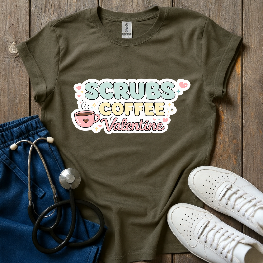 Scrubs, Coffee, Valentine T-Shirt