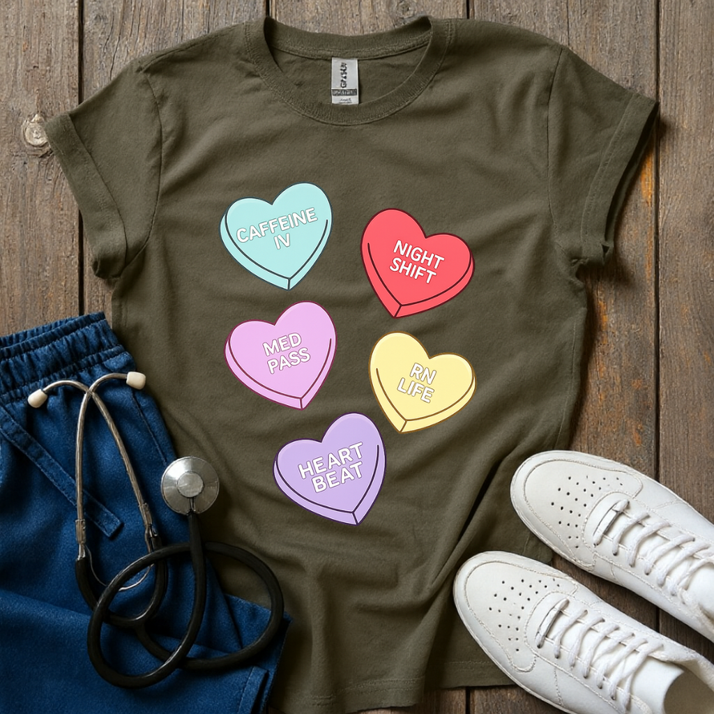 Nurse Candy Hearts T-Shirt