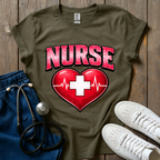 Red Nurse Heart T-Shirt