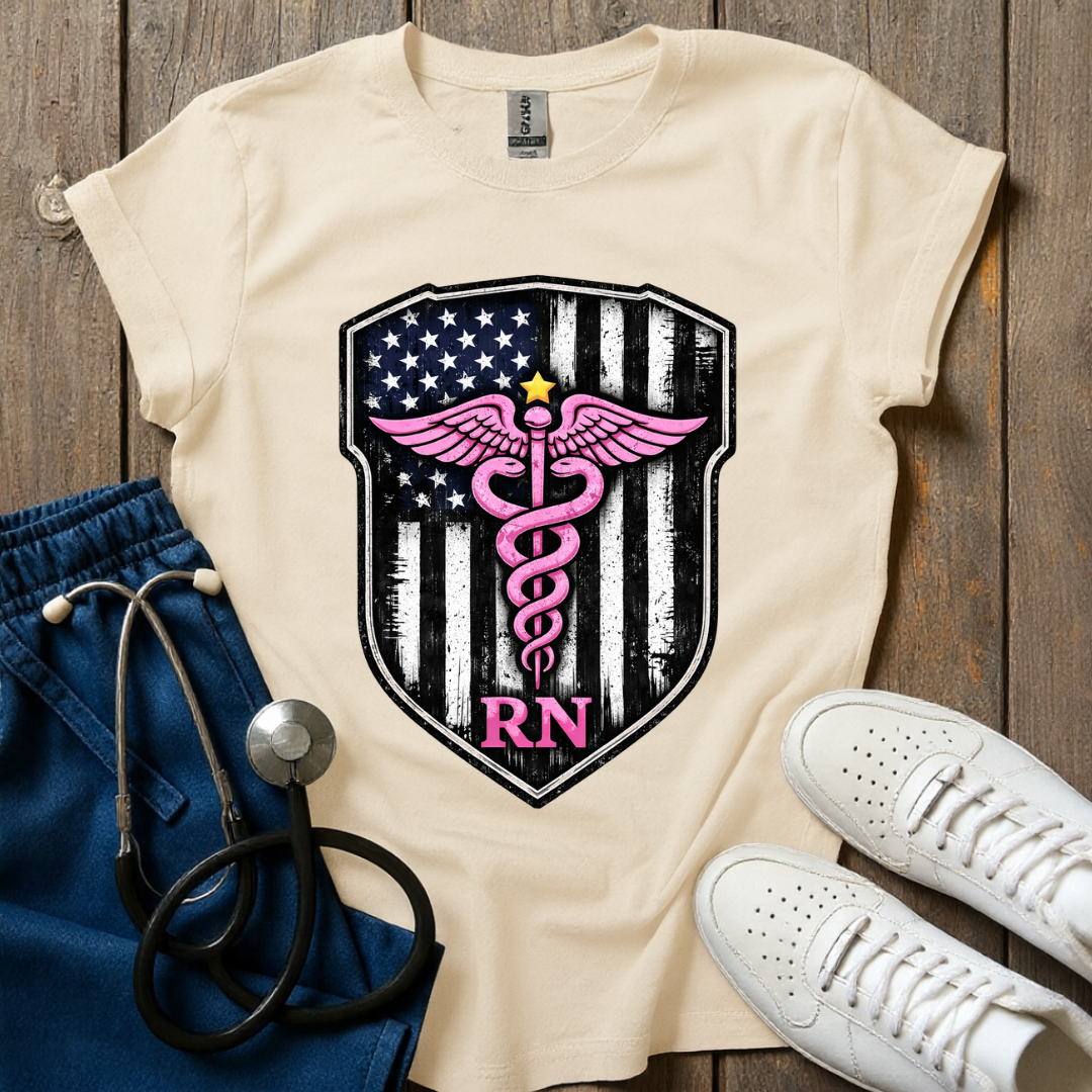 Pink RN Shield T-Shirt