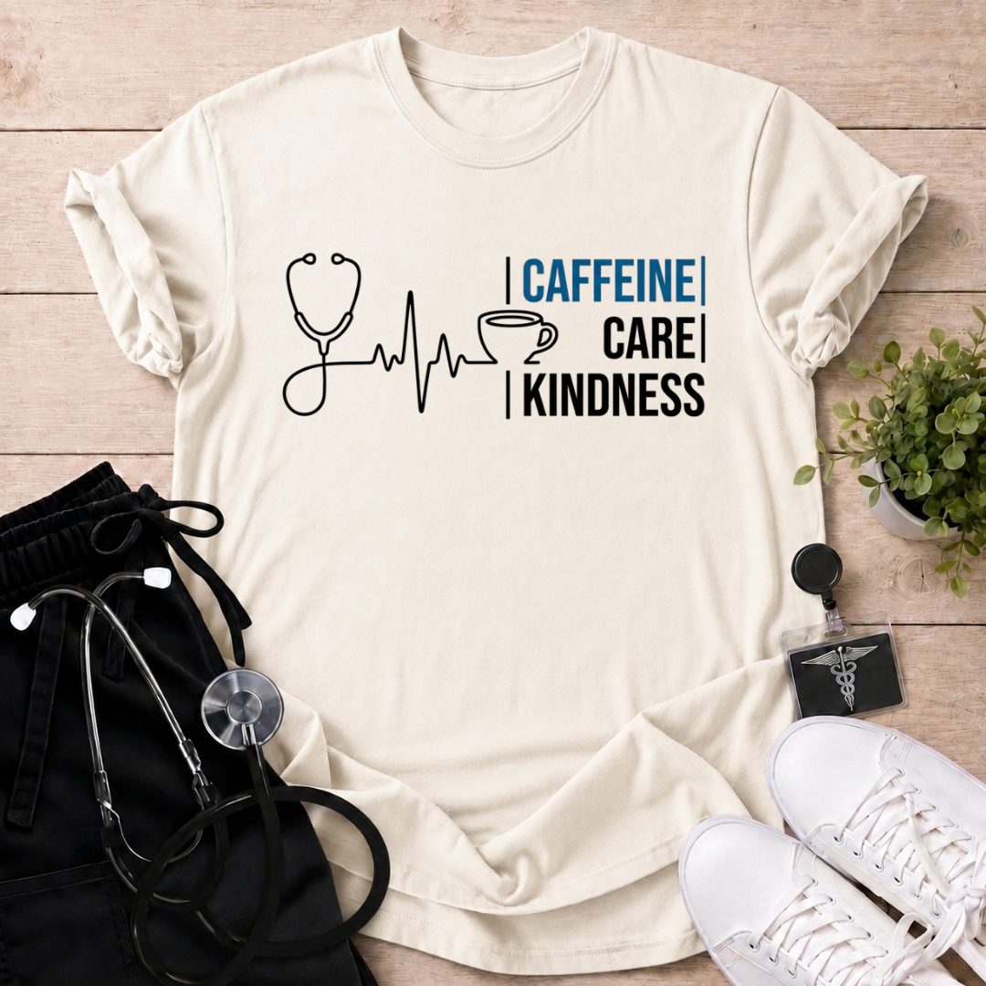 Caffeine Care Kindness T-Shirt