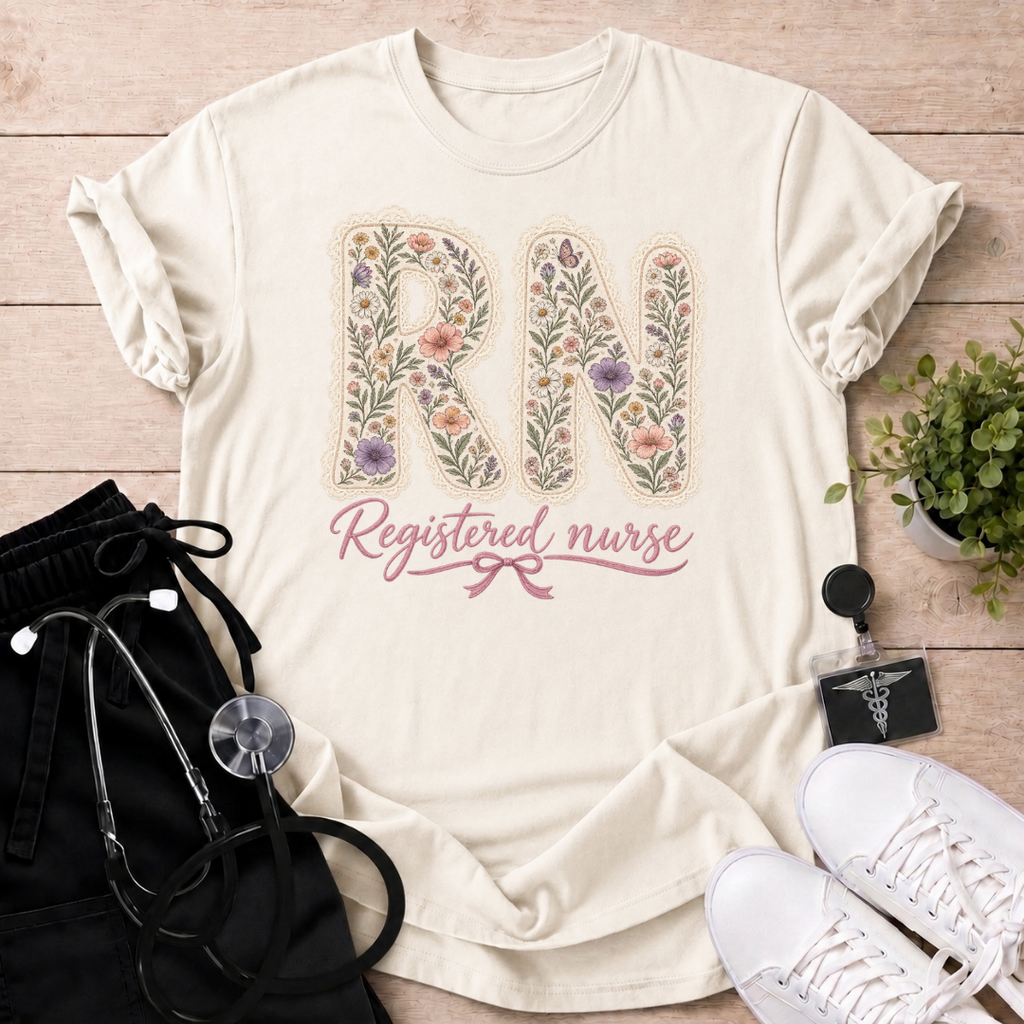 Floral Lace RN T-Shirt