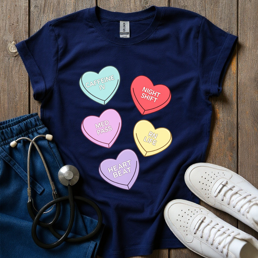 Nurse Candy Hearts T-Shirt