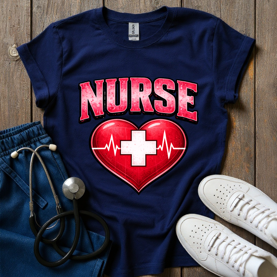 Red Nurse Heart T-Shirt