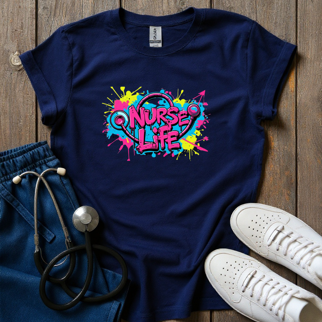 Nurse Life Graffiti T-Shirt