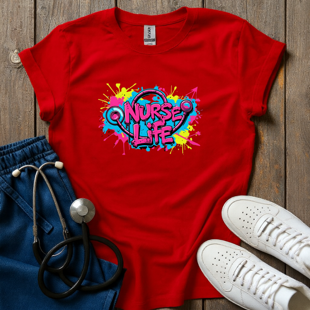 Nurse Life Graffiti T-Shirt