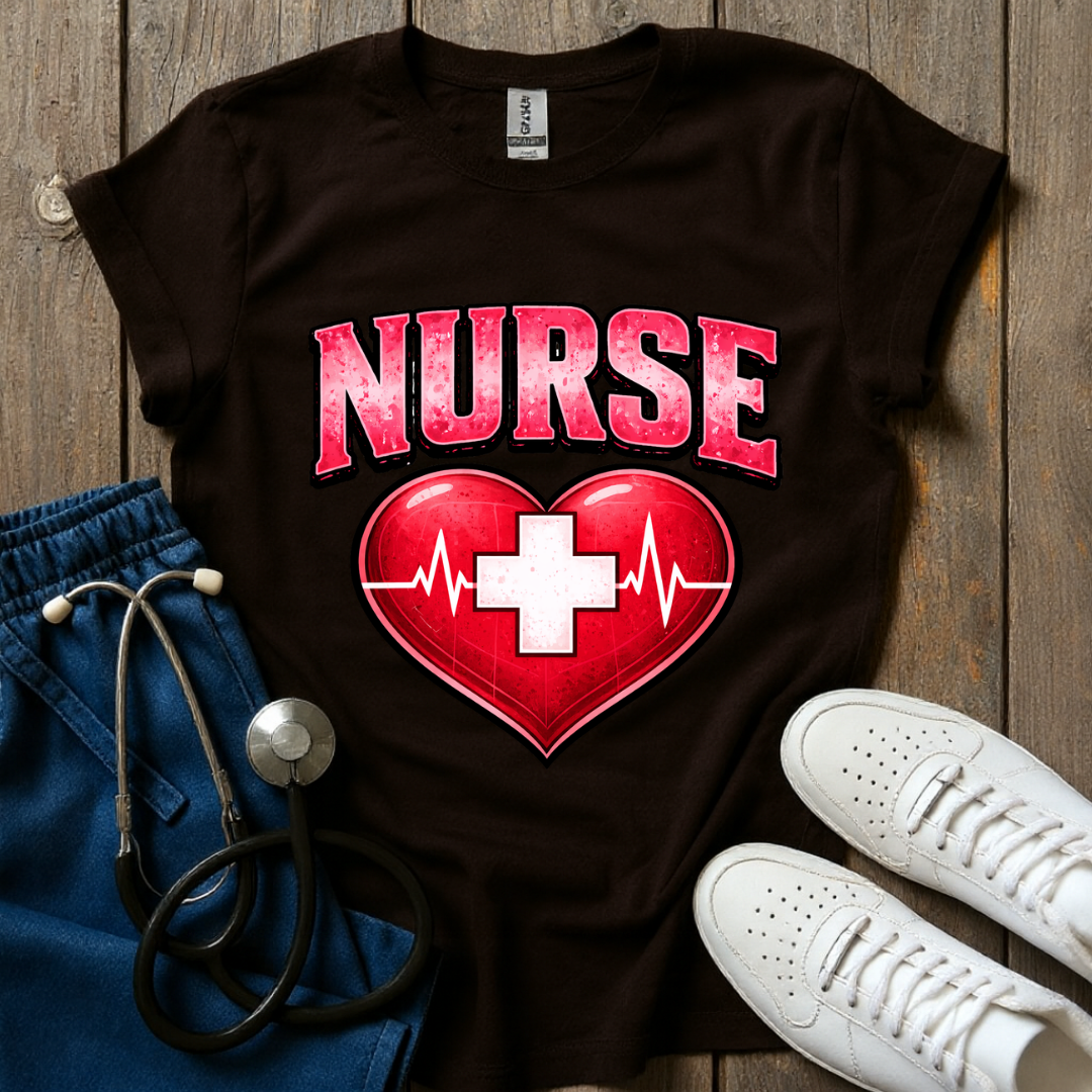 Red Nurse Heart T-Shirt