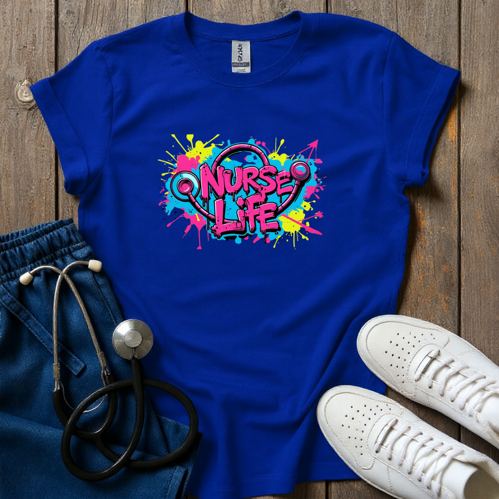 Nurse Life Graffiti T-Shirt