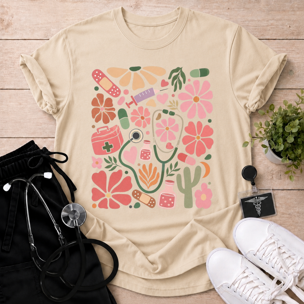 Medical Botanical Icons T-Shirt
