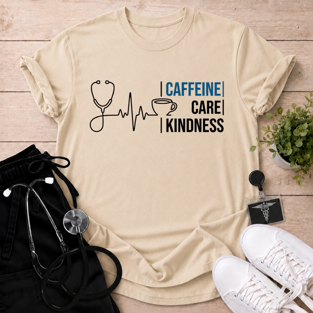 Caffeine Care Kindness T-Shirt