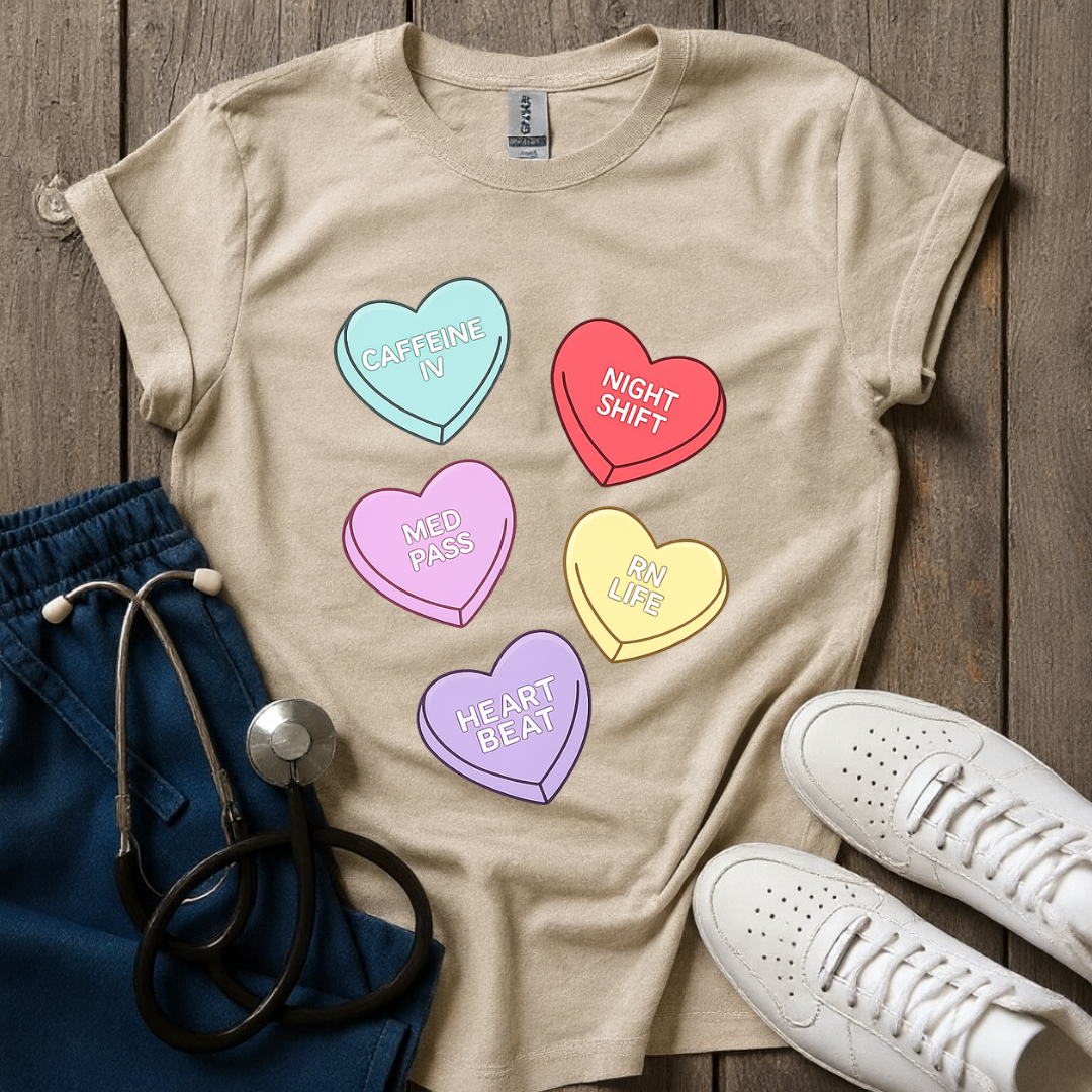 Nurse Candy Hearts T-Shirt