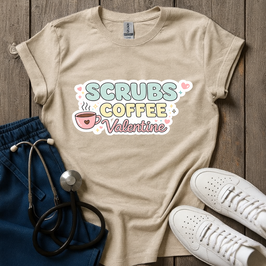Scrubs, Coffee, Valentine T-Shirt