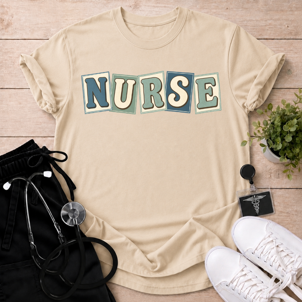 Retro Nurse Letter Cards T-Shirt