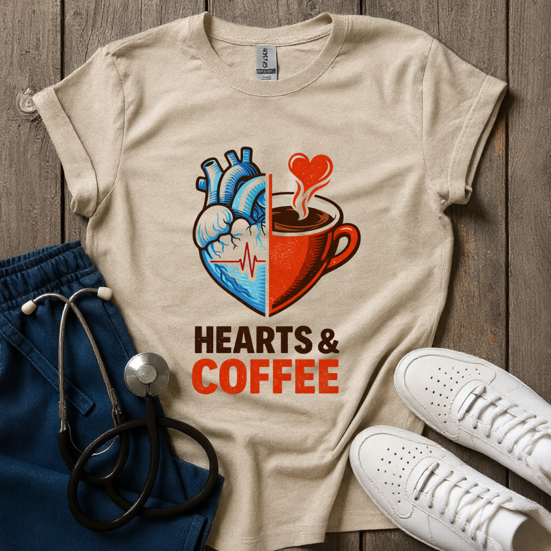 Hearts And Coffee T-Shirt