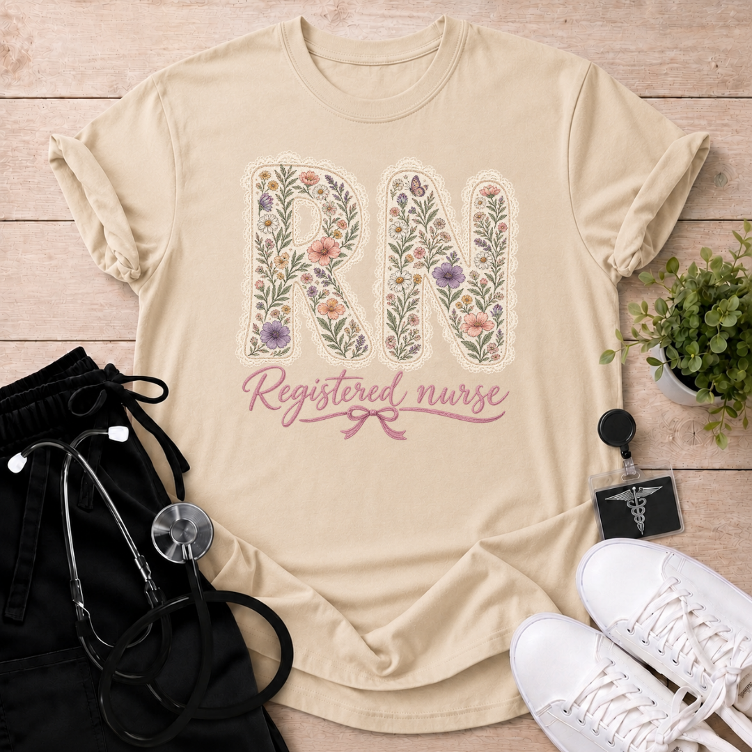Floral Lace RN T-Shirt