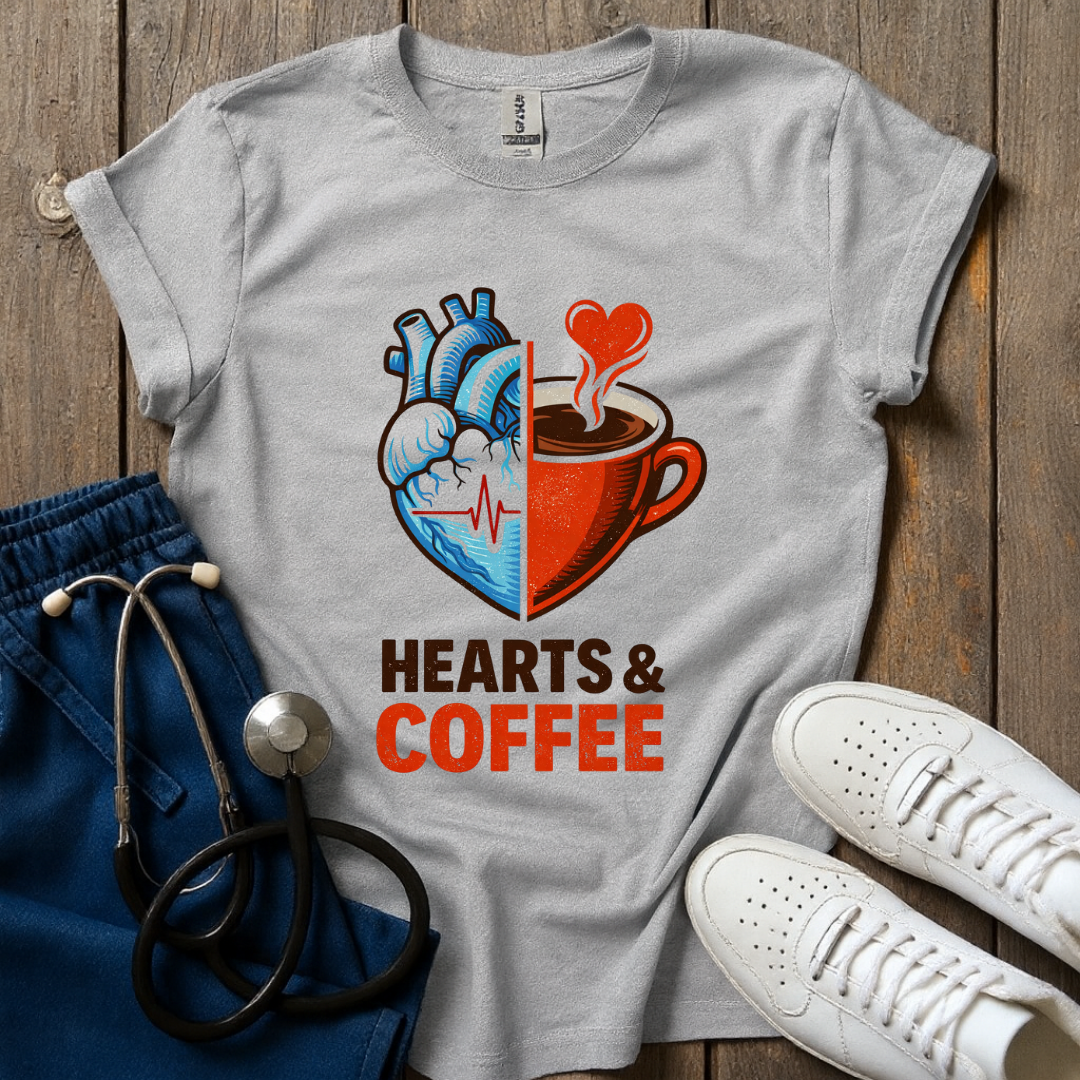 Hearts And Coffee T-Shirt