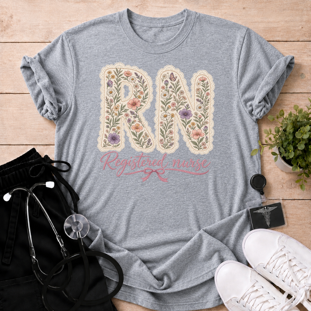 Floral Lace RN T-Shirt