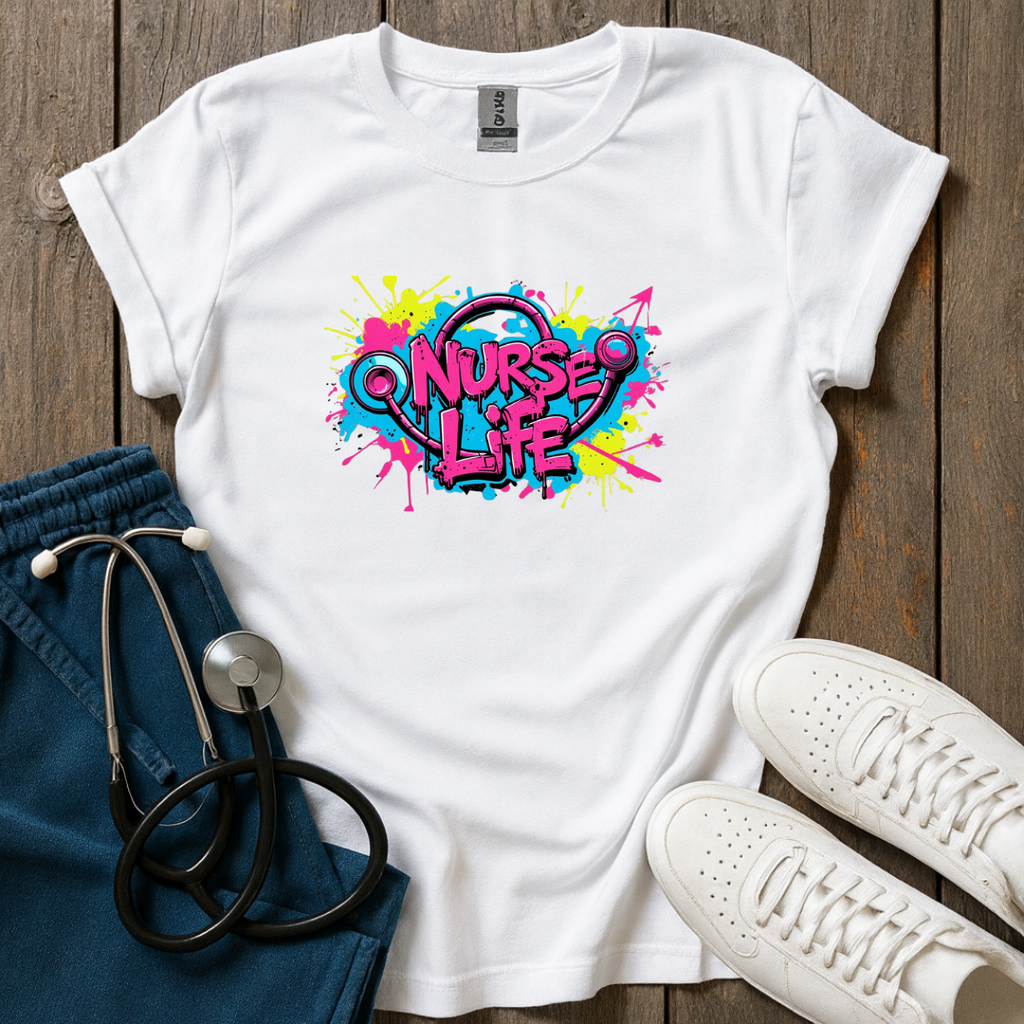Nurse Life Graffiti T-Shirt