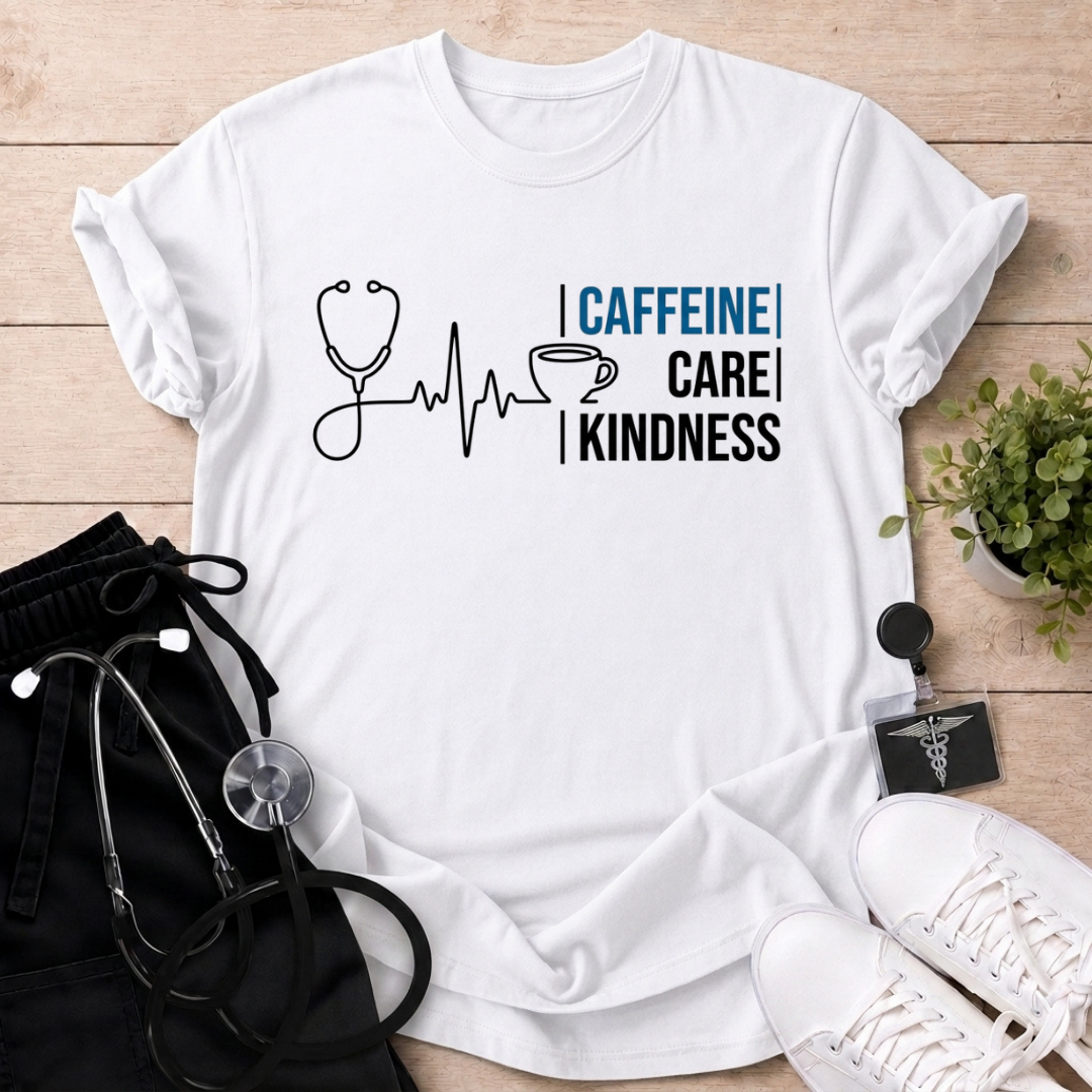 Caffeine Care Kindness T-Shirt