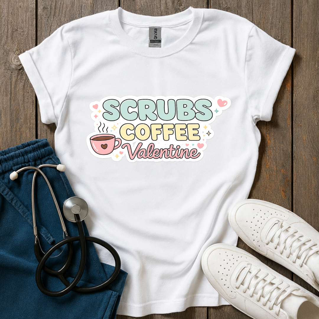 Scrubs, Coffee, Valentine T-Shirt