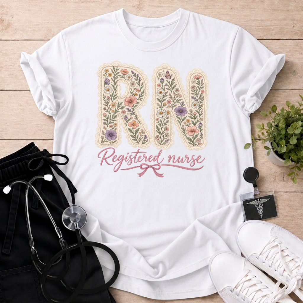 Floral Lace RN T-Shirt