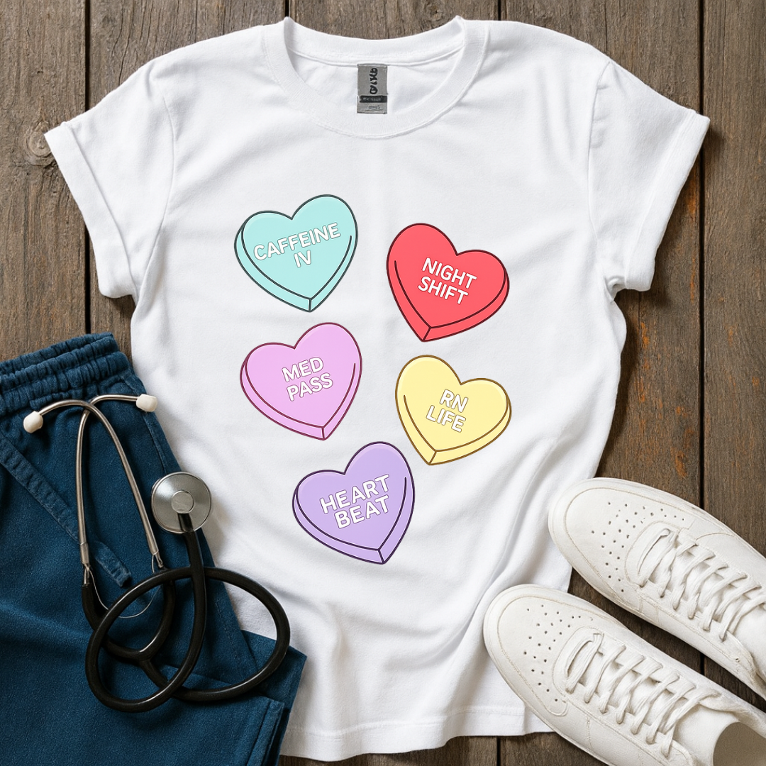 Nurse Candy Hearts T-Shirt